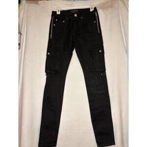 NEW Sz. 28 - THRT Blk Skinny Carpenter Distressed Jeans